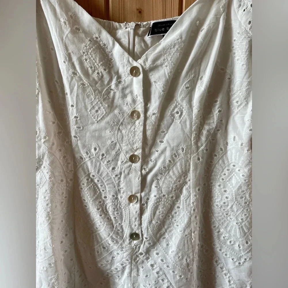 Blue Blush Lace Romper- Size L - Picture 4 of 8